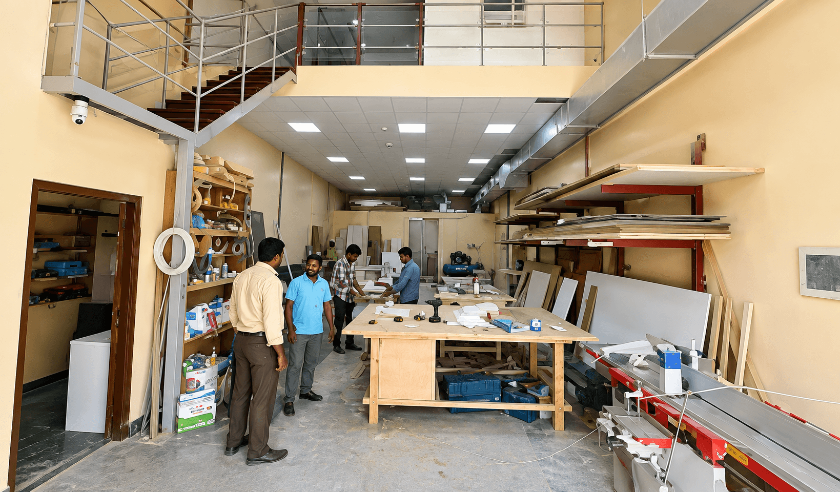Master Furniture & Joinery Factory Production Floor & Mezzanine Storage in Ajman